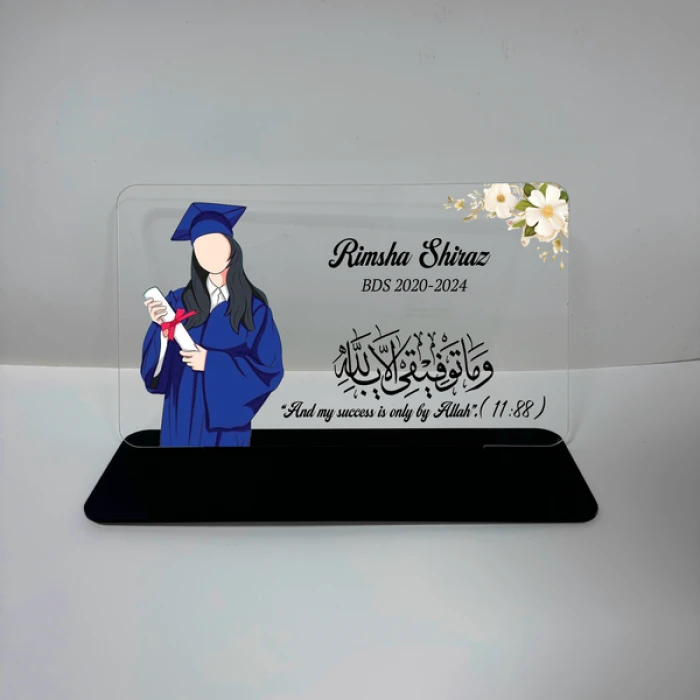 Her Journey Begins – Custom Acrylic Graduation Frame for Her