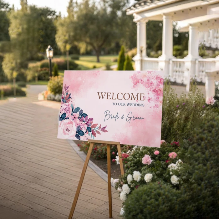 Wedding Welcome Board Love Theme Romantic Custom Signs