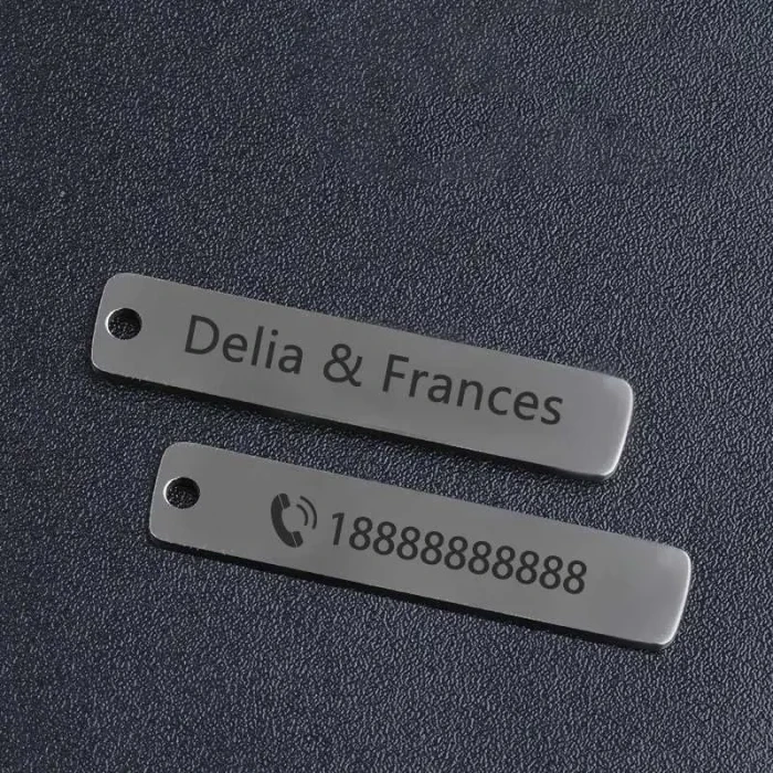 Keychain with Custom Phone Number Personalized Anti Lost Contact Tag cover image 1