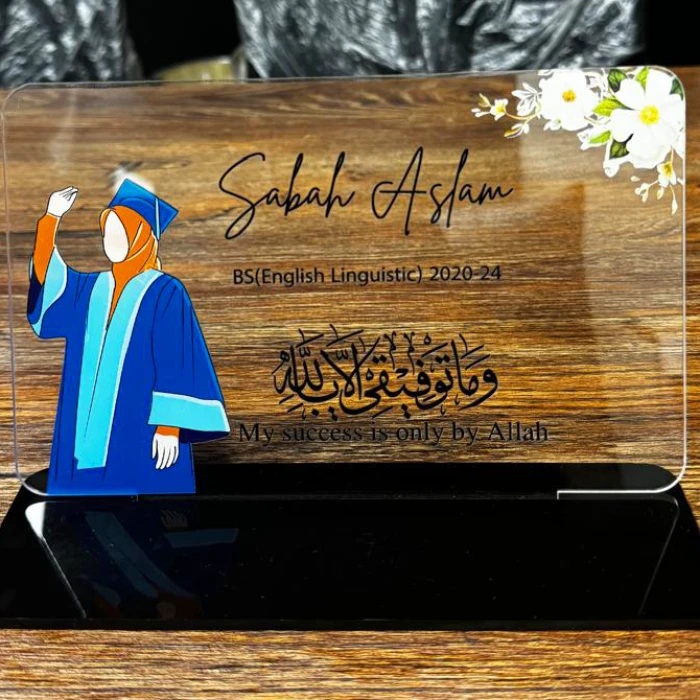 Premium Graduation Frame 2 – Personalized Acrylic Frame with Stand