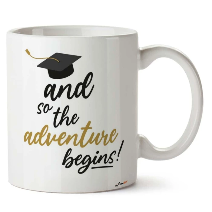 Adventure Graduation Ceramic Mug Adventure Begins at Graduation Gift
