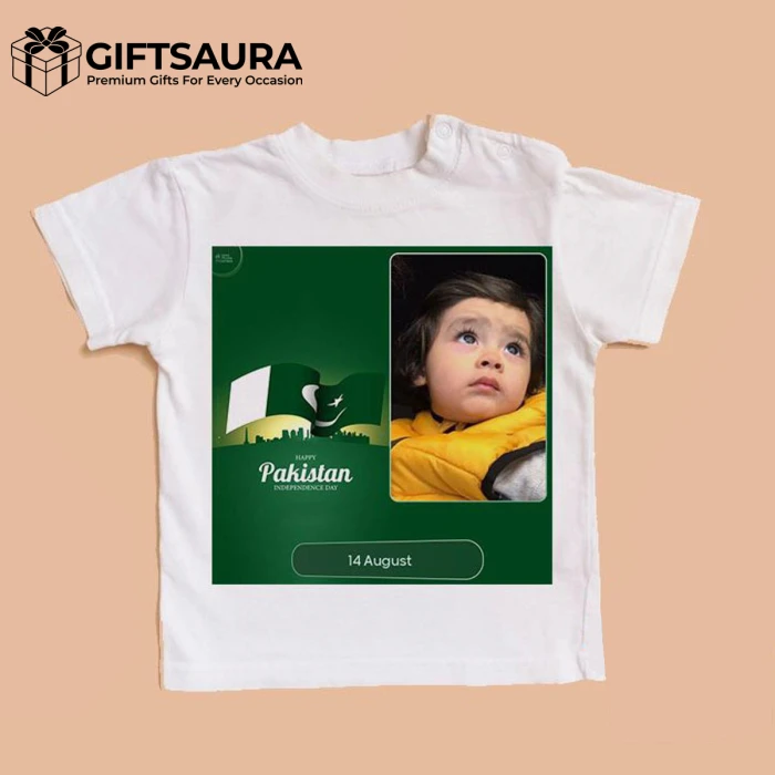Customized 14 August T-Shirt with Photo Independence Day Special