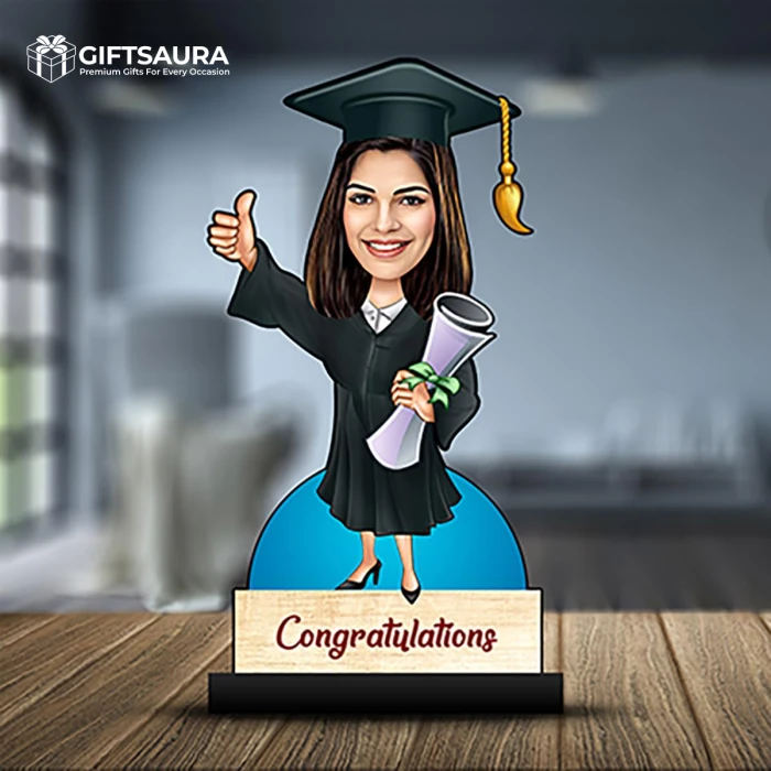 Custom Graduation Caricature Handcrafted Wooden Standee