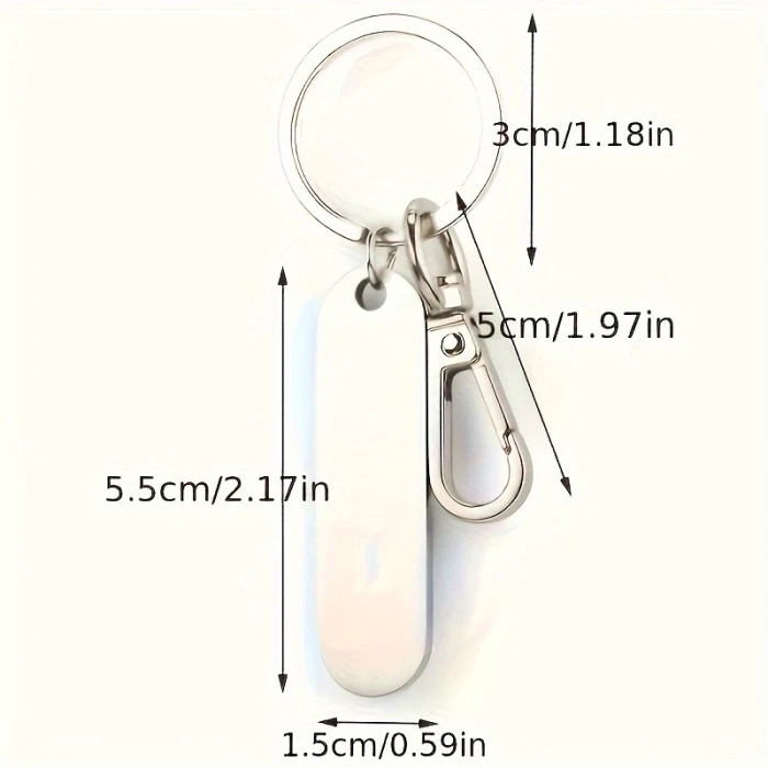 Custom Engraved Titanium Alloy Keychain Dual-Sided Name & Phone Tag cover image 6