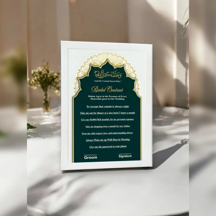 7 Wishes Bridal Contract Dream Wedding Agreement