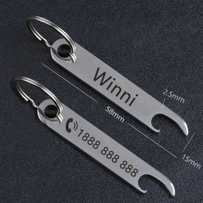 Keychain with Custom Phone Number Personalized Anti Lost Contact Tag cover image 3