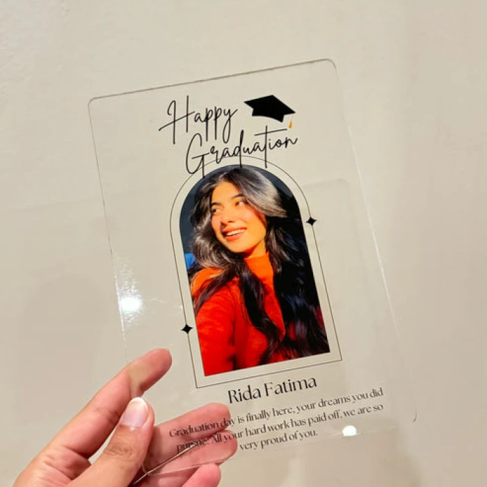 Customized Graduation Acrylic Frame – Personalized Degree Gift with Free Stand