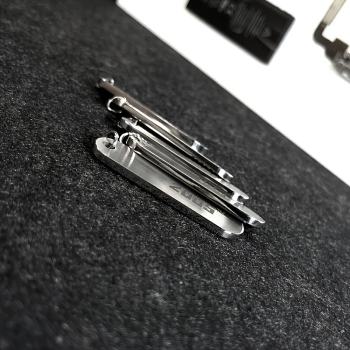 Custom Engraved Titanium Alloy Keychain Dual-Sided Name & Phone Tag cover image 1