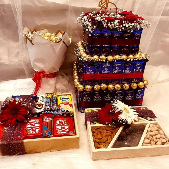 Luxury Chocolate & Dry Fruits Hamper – Grand Celebration Basket