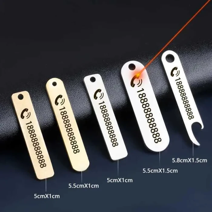 Keychain with Custom Phone Number Personalized Anti Lost Contact Tag cover image 4