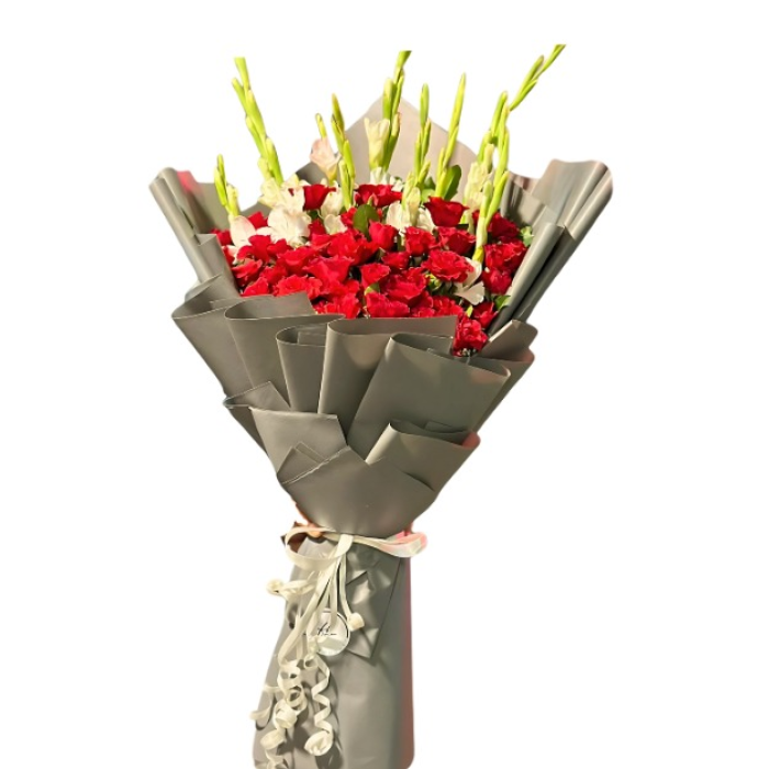 Elegant Red & White Floral Bouquet Elegant Red & White Floral Bouquet