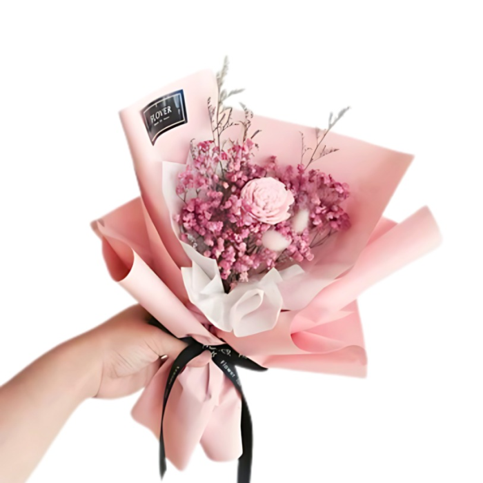 Affordable Rose and Baby's Breath Bouquet Affordable Rose and Baby's Breath Bouquet