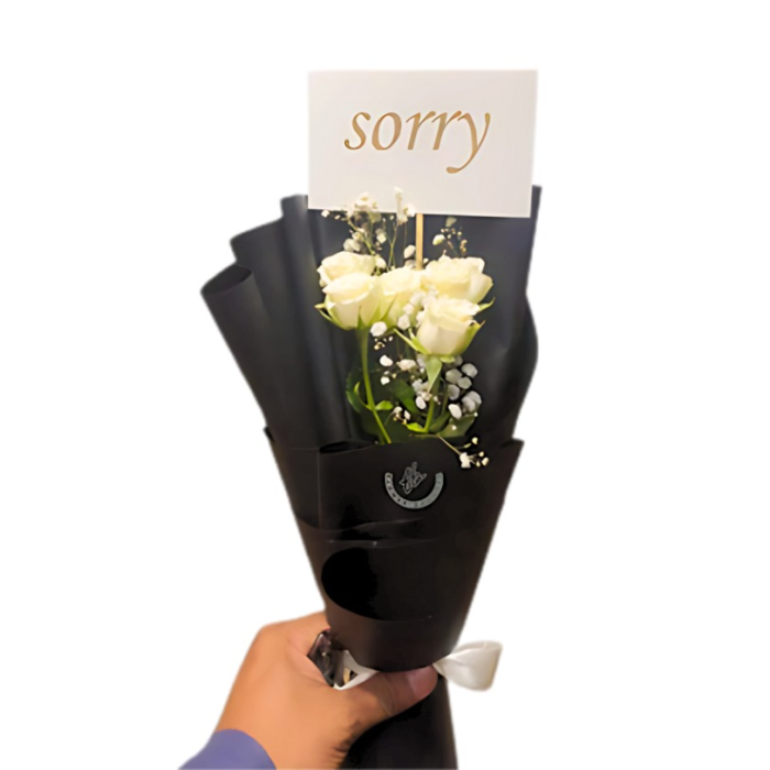 Sorry Flower Bouquet Apology Single White Rose Sorry Flower Bouquet Apology Single White Rose