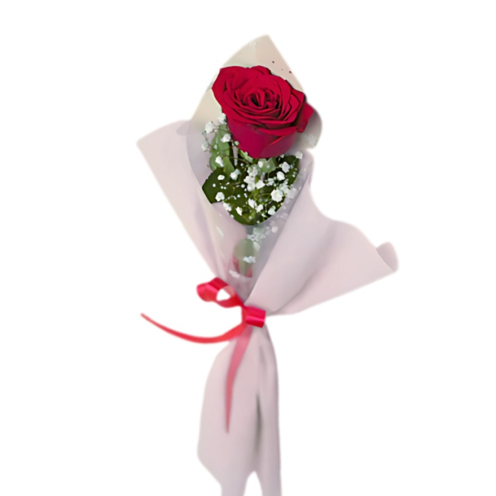 Single Red Rose Bouquet Classic Love Flower Single Red Rose Bouquet Classic Love Flower