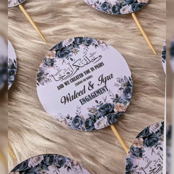 Nikah Ceremony Customized Sweets & Toppers Elegant Designs