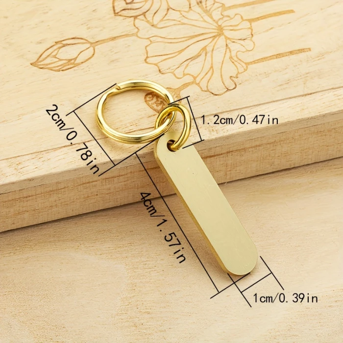 Custom Brass Phone Number Keychain  Personalized Anti Lost Tag for Car Keys Simple Keychain for Men & Women cover image 6