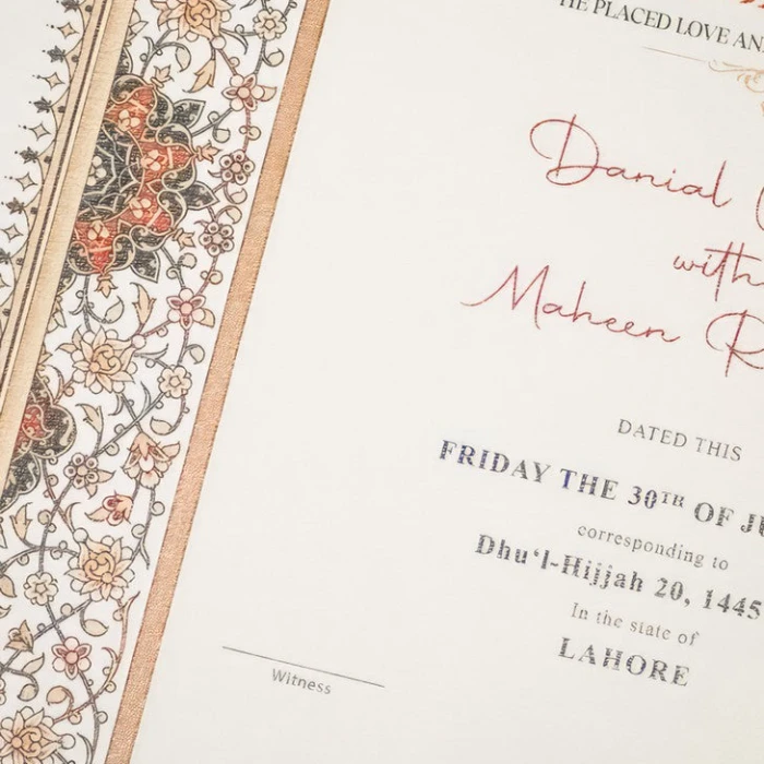 Personalized Islamic Wedding Frame with Nikkah Certificate cover image 2