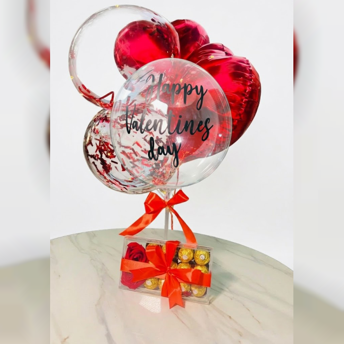 Valentine Balloon Gift Box Romantic Chocolate Gift Pakistan