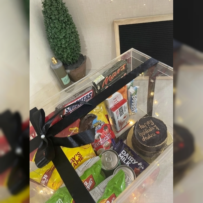 Customized Celebration Box with Snacks & Cake Premium Gift Box