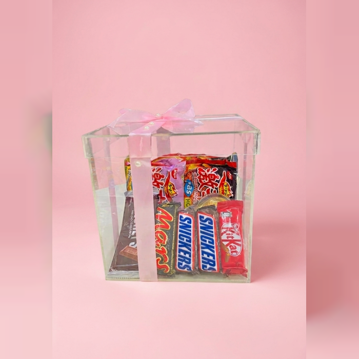 Transparent Chocolate Gift Box Acrylic Chocolate Surprise Box