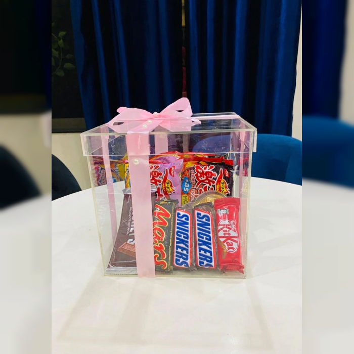 Transparent Chocolate Gift Box Acrylic Chocolate Surprise Box