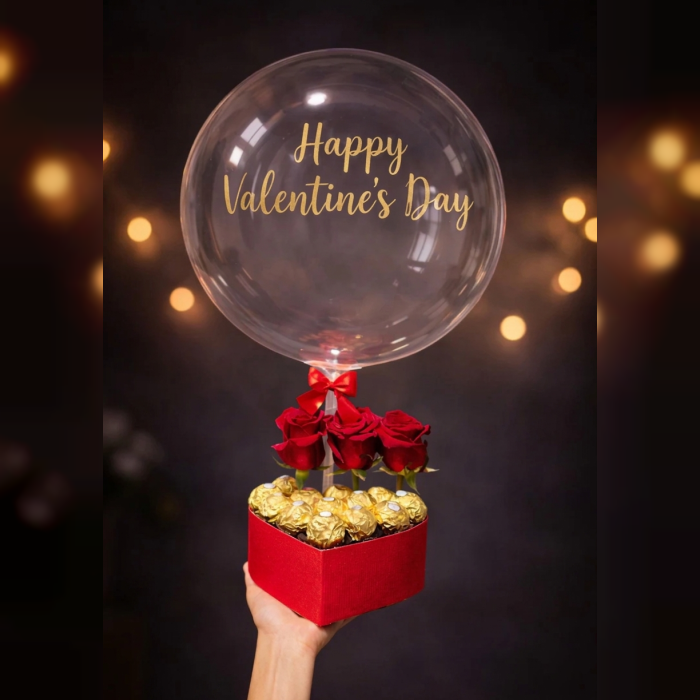 Valentine Glow Heart Box Romantic Rose Gift Box Pakistan