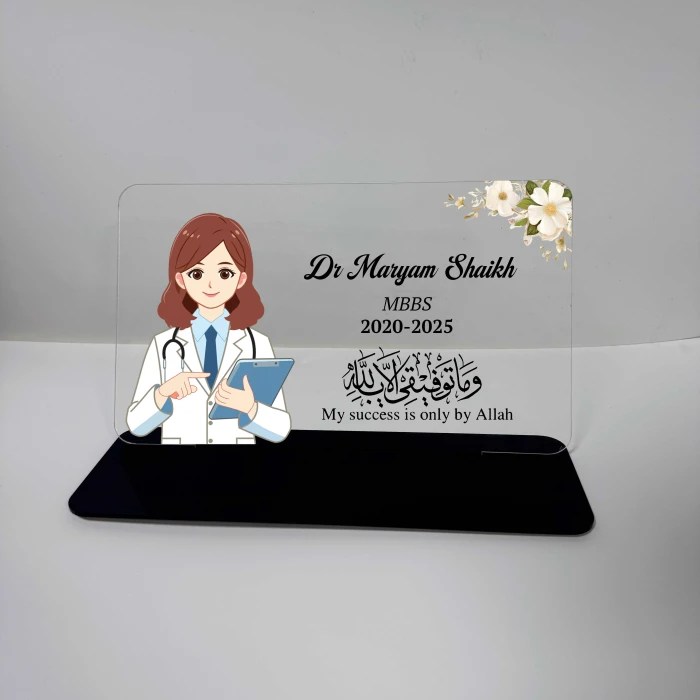 Dr. in the Making Personalized Acrylic Graduation Plaque