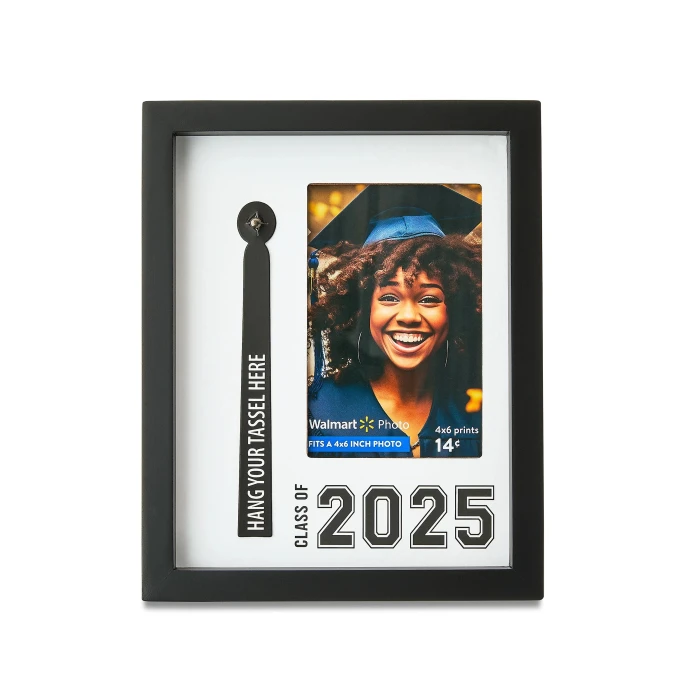 Graduation Class of Black Tabletop Photo Frame with Tassel Holder