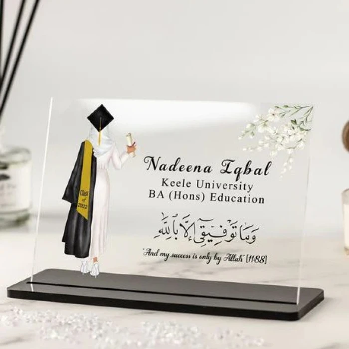 Personalized Graduation Plaque for Her – Best Friend, Sister, Wife, Daughter Gift