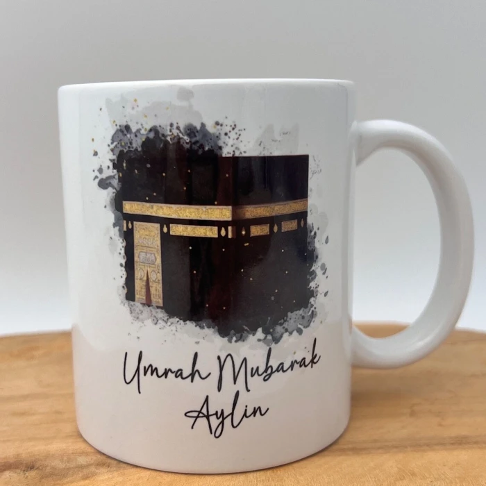 Personalised Umrah Mubarak Mug Custom Name & Date Ceramic Cup
