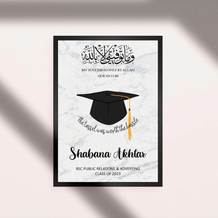 Custom Graduation Photo Frame Personalized Ceramic-Acrylic Display