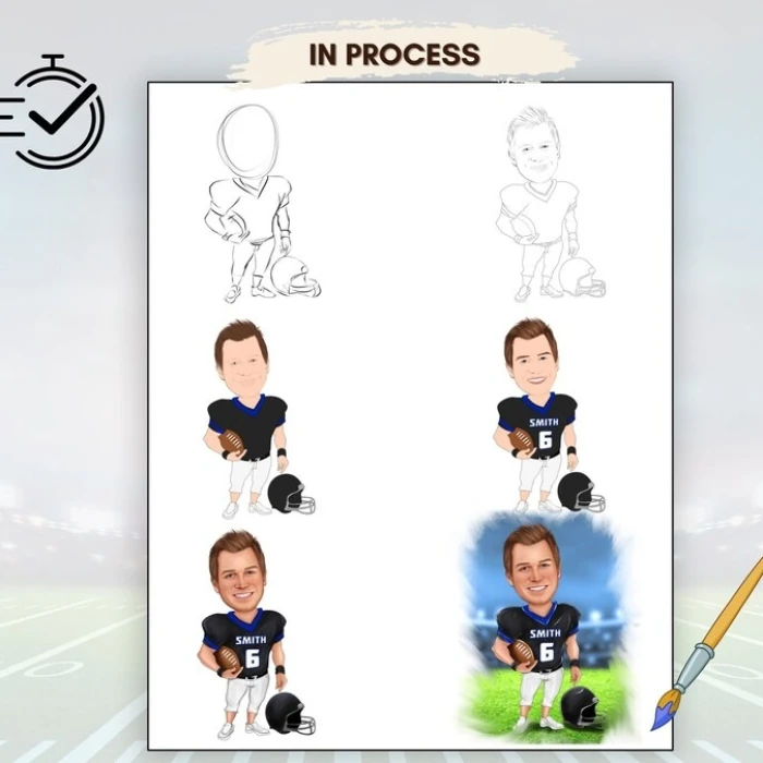 Custom Graduation Caricature from Photo Personalized Digital Portrait cover image 1