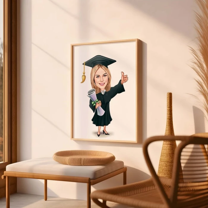 Custom Graduation Cartoon Portrait – Personalized Caricature from Photo cover image 1