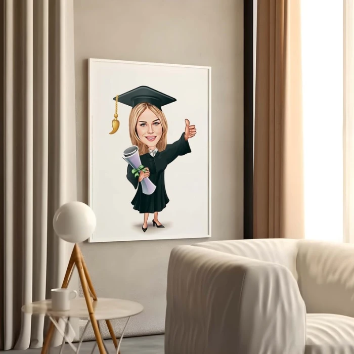 Custom Graduation Cartoon Portrait – Personalized Caricature from Photo cover image 2
