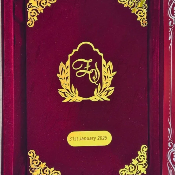 Elegant Personalized Nikkah Booklet & Certificate Folder cover image 3