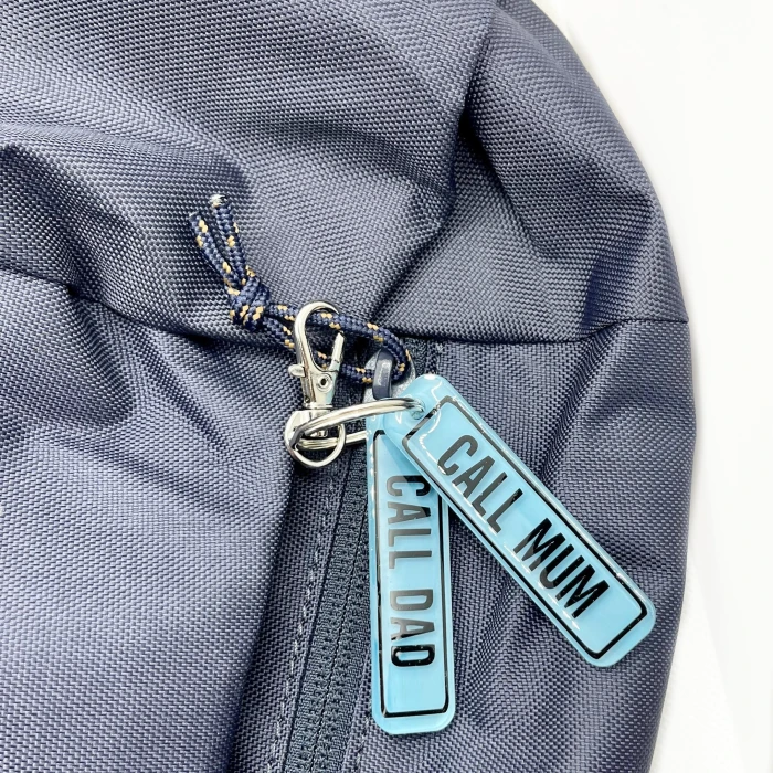 Personalized Emergency Contact Keychain Custom Safety Fob