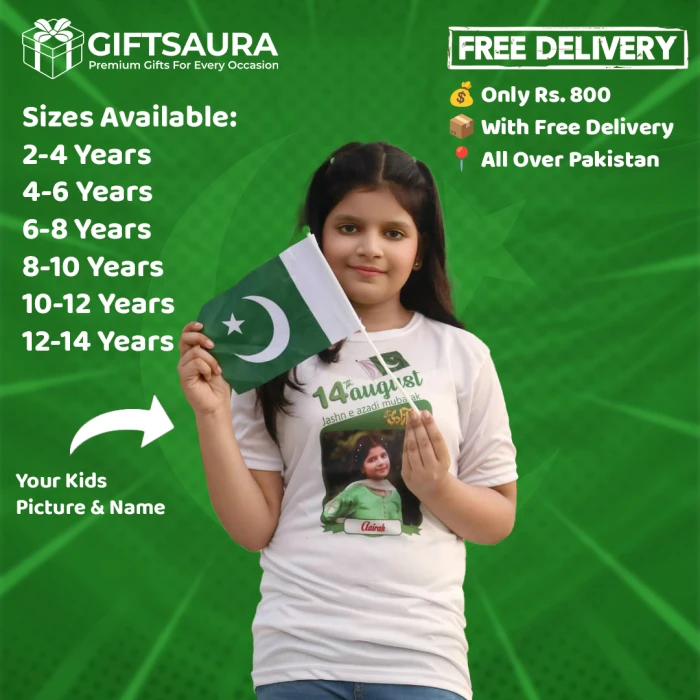 Personalized 14 August T-Shirts Add Your Name & Photo Today