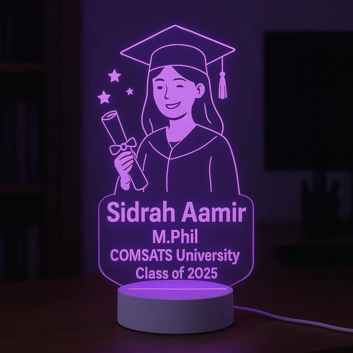 Custom LED Glowing Lamp Personalized Graduation Gift for Her