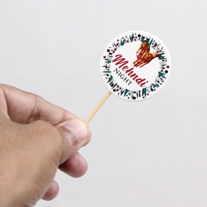 Mehndi Night Sweets & Cupcake Toppers Custom Party Favors