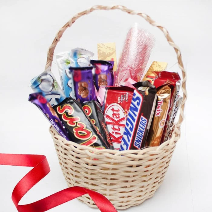 Mix Chocolate Basket Assorted Gourmet Chocolate Hamper
