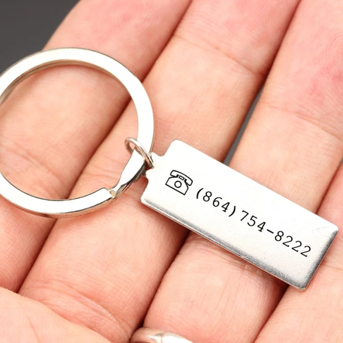 Custom Phone Number Keychain – Ideal for Kids, Keys & Rentals cover image 1