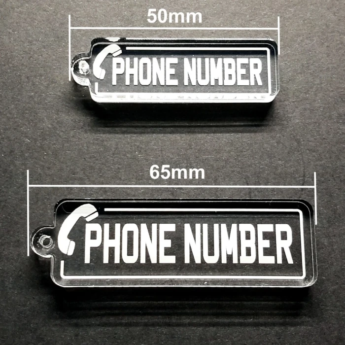 Custom Mobile Number Keyring or Bag Tag Personalized Gift Idea for Any Occasion cover image 1