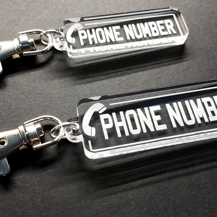 Custom Mobile Number Keyring or Bag Tag Personalized Gift Idea for Any Occasion cover image 3