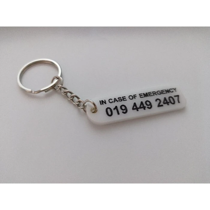 Customizable Phone Number Tag Keychain – PU Leather/Metal Anti‑Lost Car & Bag Accessory