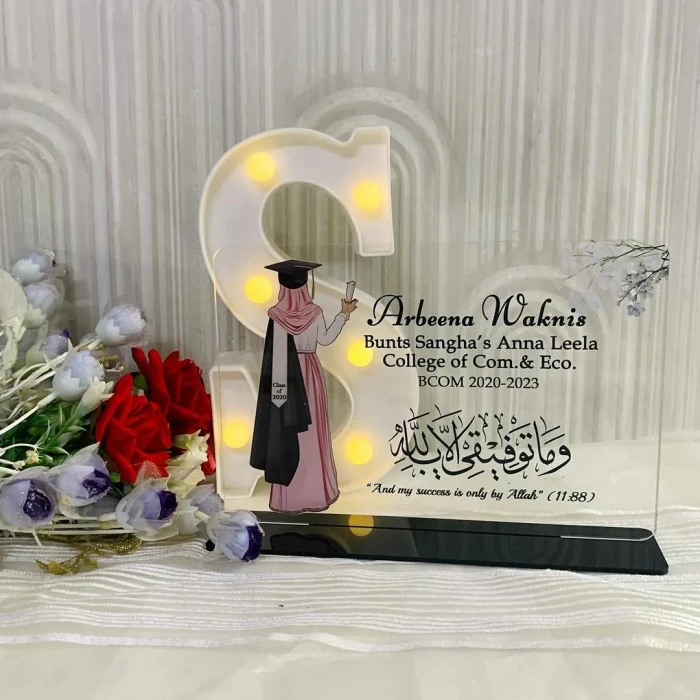 Premium Graduation Frame Custom Acrylic Plaque with Stand
