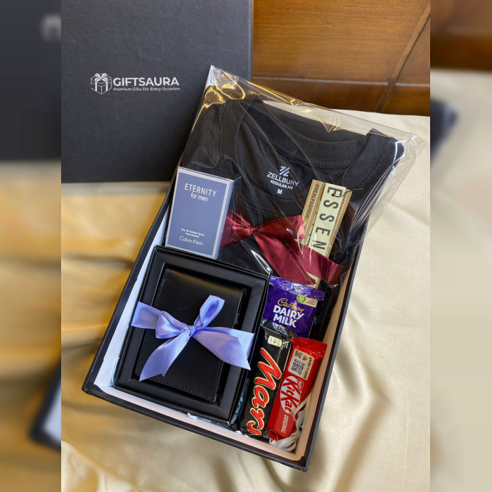 Special Gift Box  Wallet, T-Shirt, Perfume & Chocolates