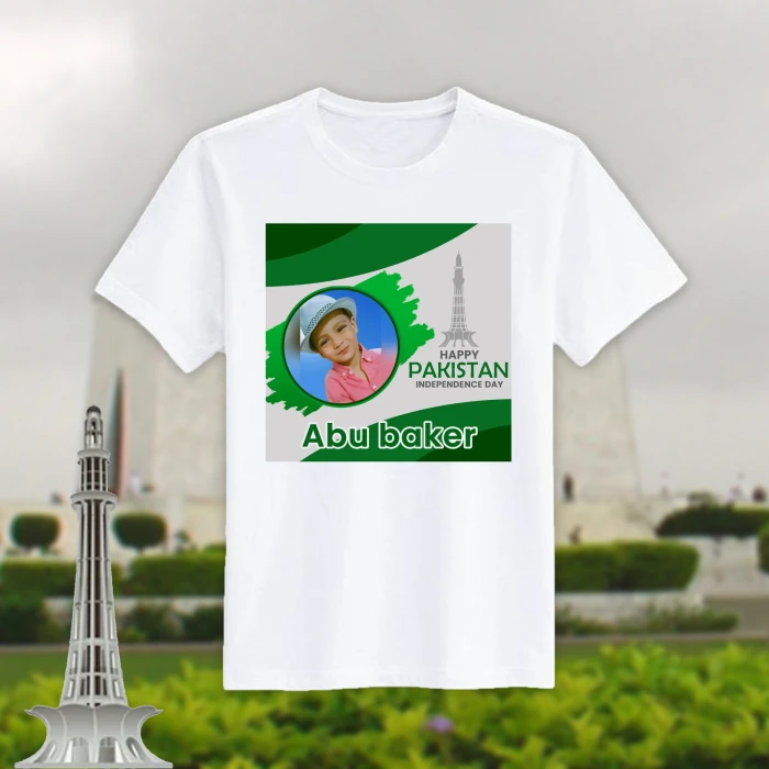 Premium Customized 14 August T-Shirts Personalize with Photo & Name