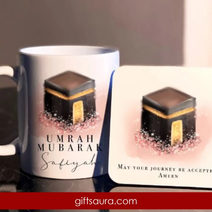Personalised Umrah Mubarak Ceramic Mug Islamic Custom Coffee Cup