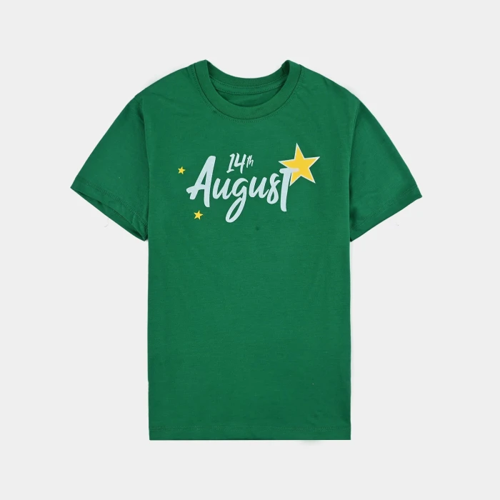 Unisex Poly Cotton Jersey Short Sleeve T-Shirt Shining Star (Joly Green)