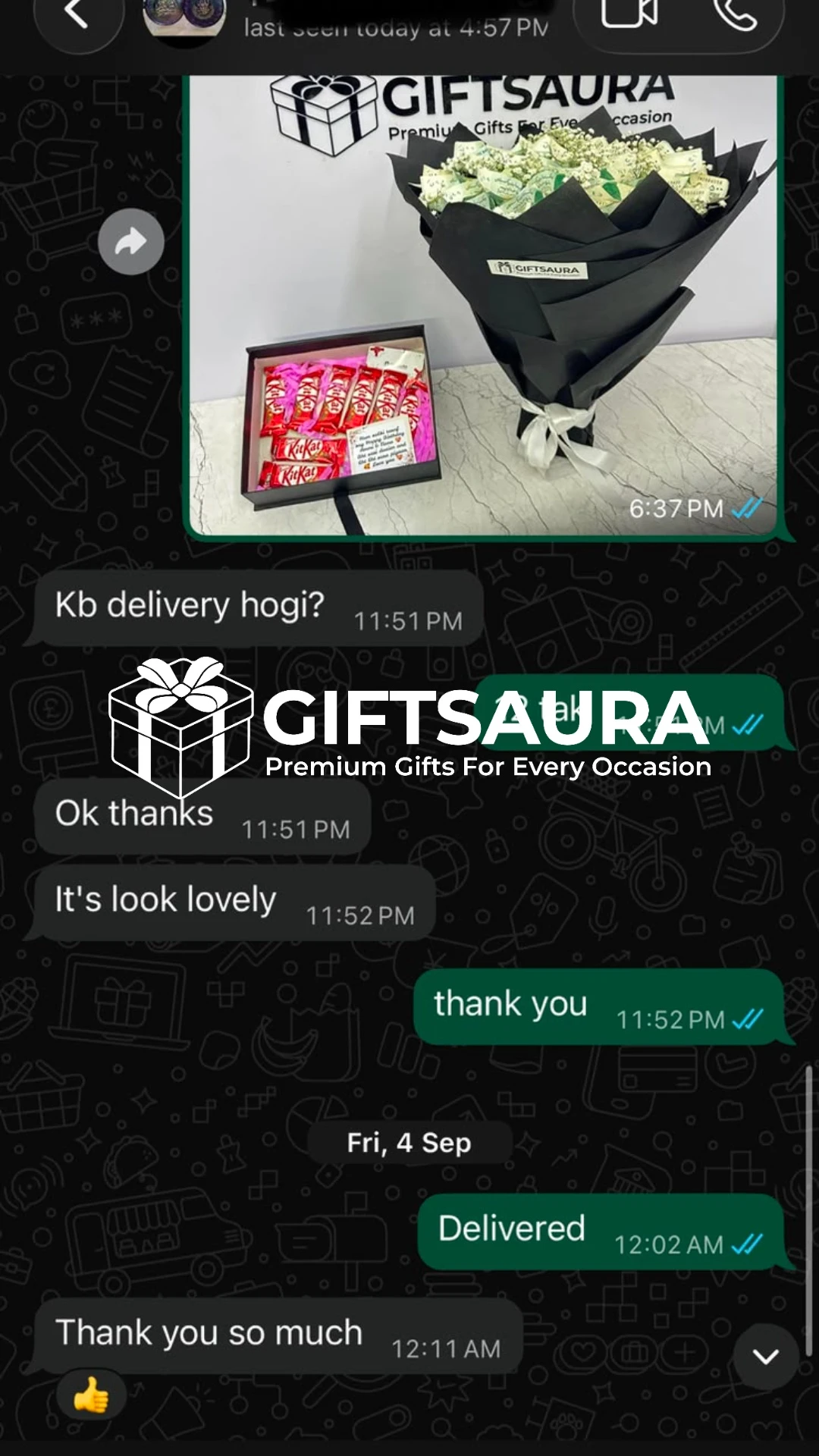 WhatsApp customer review screenshot
